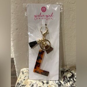 Girlie Girl Originals Tortoise Shell “L” Keychain